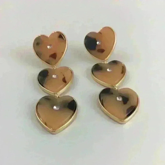 Baublebar new three heart statement Earrings - Picture 4 of 8